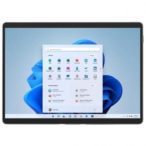 Laptop 2-in-1 Microsoft Surface Pro 8 EHL-00020, Intel Core i5-1145G7, 13inch Touch, RAM 8GB, SSD 128GB, Intel Iris Xe Graphics, 4G LTE, Windows 10 Pro, Platinum
