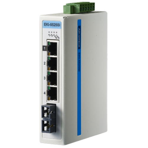Switch Advantech EKI-5525SI-AE, 4 porturi