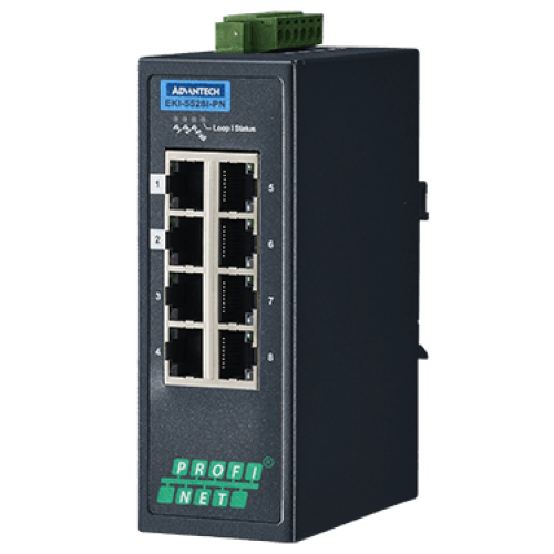 Switch Advantech EKI-5528I-PN-AE, 8 porturi