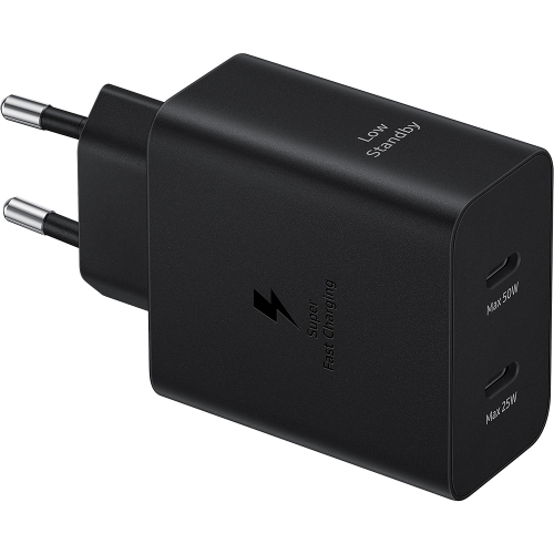 Incarcator retea Samsung EP-T5020XBEGEU, 2 x USB-C, 50W, Black
