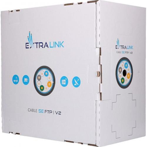 Cablu retea Extralink EX.8710 V2, Cat.5e, F/UTP, 305m, Black