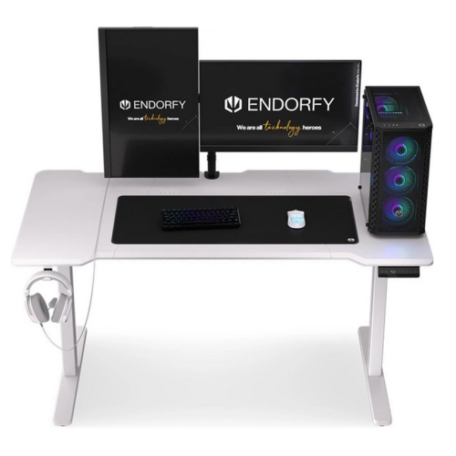 Birou gaming Endorfy Atlas L Electric Onyx, White 