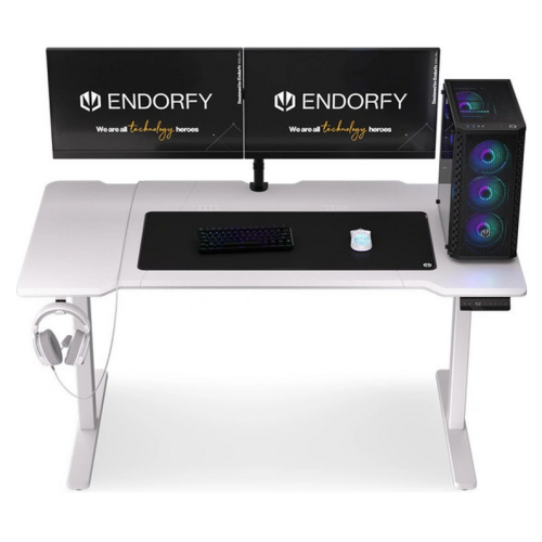 Birou gaming Endorfy Atlas L Electric Onyx, White 