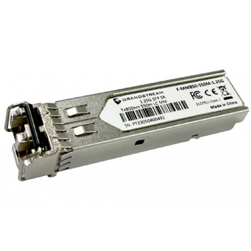 Transceiver Grandstream SFP 1.25GB F-MM850-550M-1.25G, 850 nm, Multi-Mode, DDM, 550 m, Duplex LC