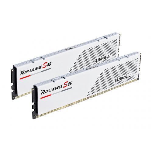 Kit Memorie G.Skill Ripjaws S5 XMP 3.0 White 64GB, DDR5-5200Mhz, CL36, Dual Channel