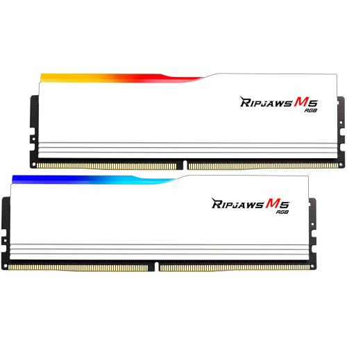Kit Memorie G.Skill Ripjaws M5 RGB White Intel XMP 3.0, 48GB, DDR5-5200MHz, CL40, Dual Channel