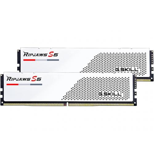 Kit Memorie G.Skill Ripjaws S5 XMP 3.0 White 32GB, DDR5-6000Mhz, CL30, Dual Channel