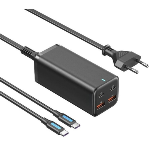 Incarcator retea Vention FBSBG-EU, 2 x USB-C, 2 x USB-A, 100 W, Black