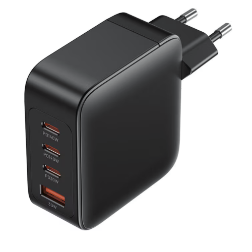 Incarcator retea Vention FEIB0-EU, 3 x USB-C female, 1 x USB-A female, 140 W, Black