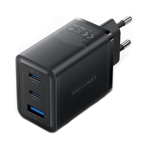 Incarcator retea Vention FERB0-EU, 2 x USB-C, 1 x USB-A, 65W, Black