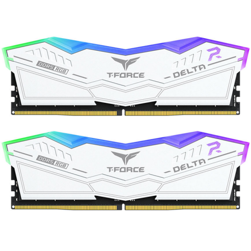 Kit Memorie TeamGroup T-Force Delta RGB White Intel XMP 3.0 32GB, DDR5-6000 MHz, CL 30, Dual Channel