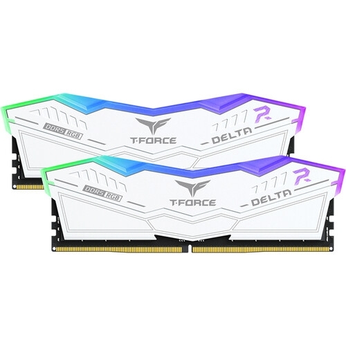 Kit Memorie TeamGroup T-Force Delta RGB White Intel XMP 3.0 32GB, DDR5-6000 MHz, CL 30, Dual Channel