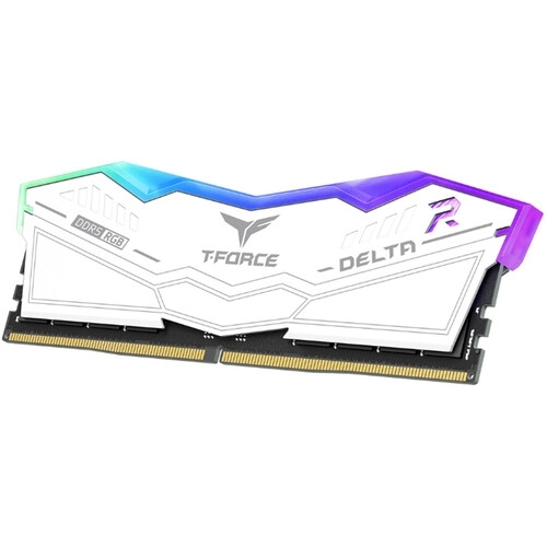 Kit Memorie TeamGroup T-Force Delta RGB White Intel XMP 3.0 32GB, DDR5-6000 MHz, CL 30, Dual Channel