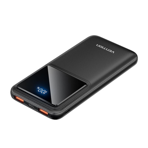 Baterie portabila Vention FHKB0, 10000 mAh, 2 x USB, 1 x USB-C, Black
