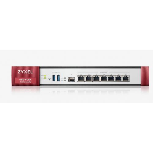 Zyxel USGFLEX200 Security Gateway, 10/100/1000 Mbps RJ-45 ports, 4 x LAN/DMZ 2 x WAN, 1 x SFP,2 x USB 3.0, 1800Mbps, 12V DC, 2.5A max, Rack-mountable, VPN IKEv2, IPSec, SSL, L2TP/IPSec.
