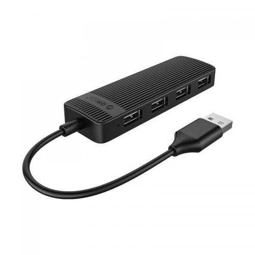 Hub USB Orico FL02, 4x USB 2.0, Black