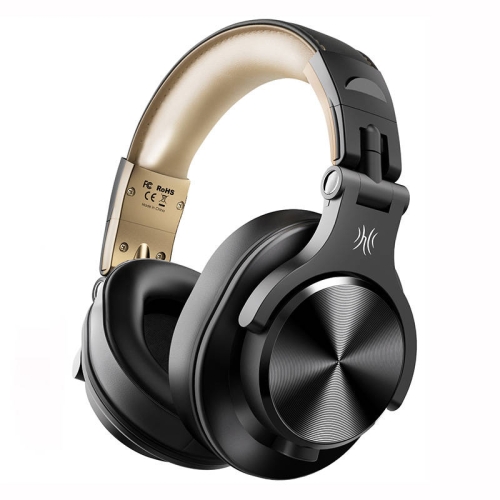 Casti cu microfon OneOdio A70 Fusion, 3.5 mm jack/6.35 mm jack/Bluetooth, Black-Gold