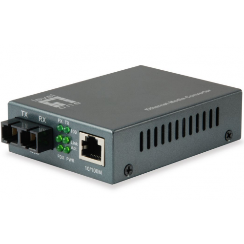 Convertor Media Level One FVT-1102 100MB, 1310nm, Single-Mode, 20km, RJ45 - SC