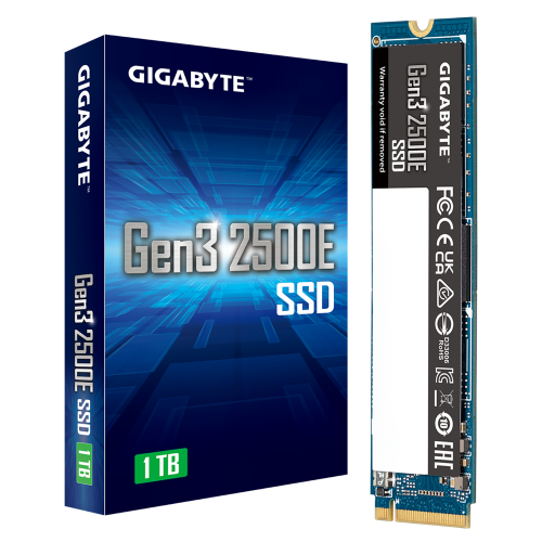 SSD GIGABYTE Gen3 1TB, M.2, PCIe 3.0x4, NVMe1.3, viteza citire: 2400 MB/s, Viteza scriere: 1800 MB/s.