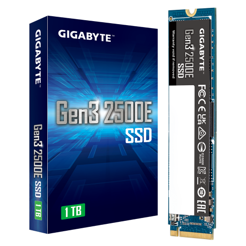 SSD GIGABYTE Gen3 500GB, M.2, PCIe 3.0x4, NVMe1.3, viteza citire: 2300 MB/s, Viteza scriere: 1500 MB/s.