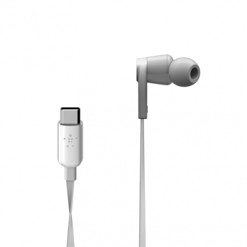 Casti cu microfon Belkin ROCKSTAR, USB-C, White