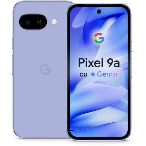 Telefon Mobil Google Pixel 9a, Dual SIM, 128GB, 12GB RAM, 5G, Lavender