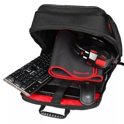 Rucsac Redragon GB-100 pentru laptop de 17.3 inch, Black-Red