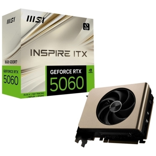 Placa video MSI nVidia GeForce RTX 5060 INSPIRE ITX OC 8GB, GDDR7, 128 bit