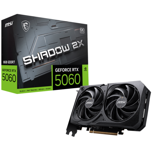 Placa video MSI nVidia GeForce RTX 5060 SHADOW 2X OC 8GB, GDDR7, 128 bit