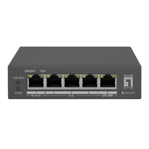 Switch Level One GEP-0531, 4 porturi, PoE