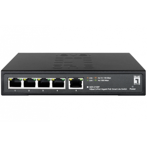 Switch Level One GES-2105P, 5 porturi, PoE