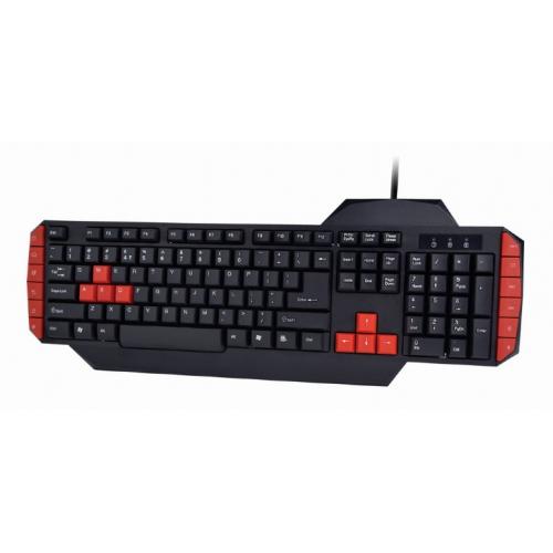 Kit Gembird GGS-UMG4-02 - Tastatura, USB, Black-Orange + Mouse Optic, USB, Black-Orange + Casti cu microfon, Black-Orange + Mouse Pad, Black-Orange