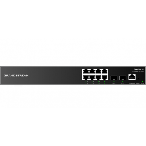 Switch Grandstream GWN 7801P, 8 porturi, PoE