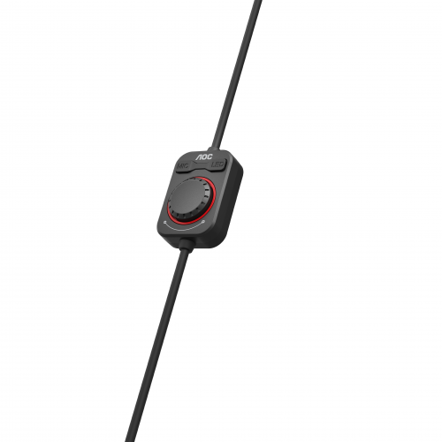 Casti cu microfon AOC GH300, USB-A, Black-Red