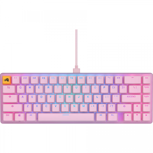 Tastatura Glorious PC Gaming Race GLO-GMMK2-65-FOX-P, RGB LED, USB-C, Pink