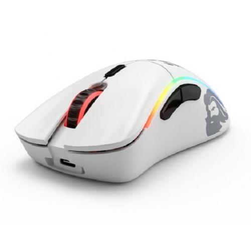 Mouse Optic Glorious Model D, RGB LED, USB Wireless, White