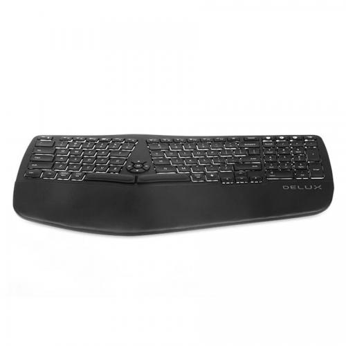 Tastatura Wireless Delux GM902A, USB Wireless/Bluetooth, Black