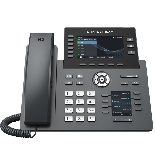 Telefon IP Grandstream GRP2616, 6 conturi SIP, 6 linii, PoE, Dark Grey