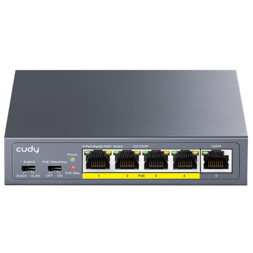 Switch Cudy GS1005P, 4 porturi, PoE