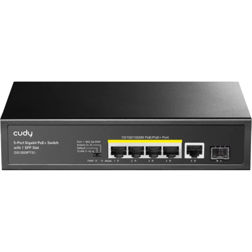 Switch Cudy GS1005PTS1, 5 porturi, PoE