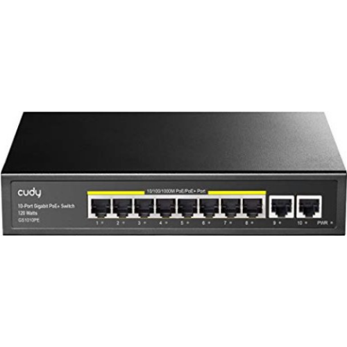 Switch Cudy GS1010PE, 8 porturi, PoE+
