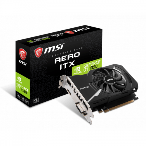 Placa video MSI GeForce GT 1030 AERO ITX 2GD4 OC, 2GB DDR4, 64-bit