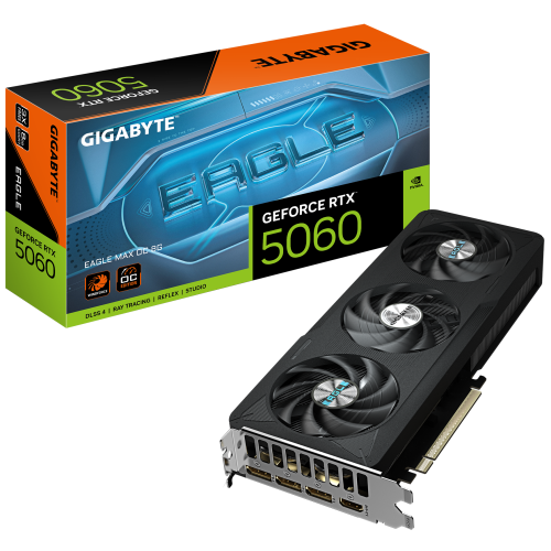Placa video Gigabyte nVidia GeForce RTX 5060 EAGLE MAX OC 8GB, GDDR7, 128 bit