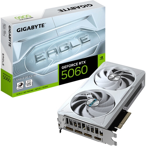 Placa video Gigabyte nVidia GeForce RTX 5060 EAGLE OC ICE 8GB, GDDR7, 128 bit