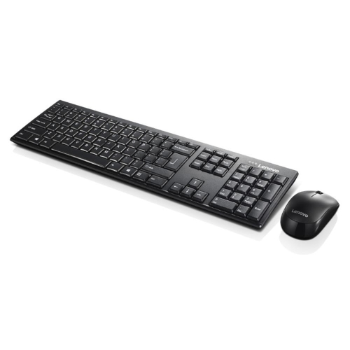 Kit Wireless Lenovo 100 - Tastatura, USB Wireless, Black + Mouse Optic, USB Wireless, Black