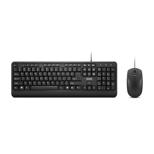 Kit Lenovo 160 Wired Combo - Tastatura, USB-A, Black + Mouse Optic, USB-A, Black