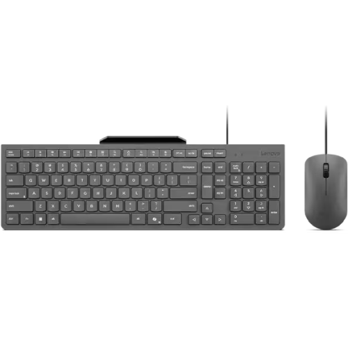 Kit Lenovo 310 Wired Combo - Tastatura, USB-A, Luna Grey + Mouse Optic, USB-A, Luna Grey