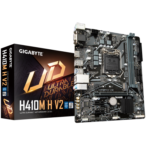 Placa de baza Gigabyte H410M H V2, Intel H470, Socket 1200, mATX