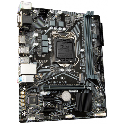 Placa de baza Gigabyte H410M H V2, Intel H470, Socket 1200, mATX