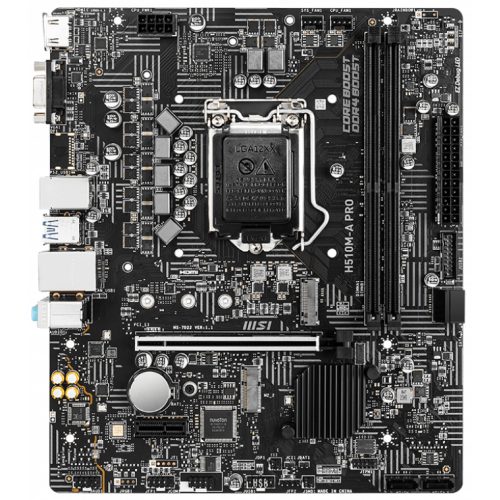 Placa de baza MSI H510M-A PRO, Intel H510, Socket 1200, mATX